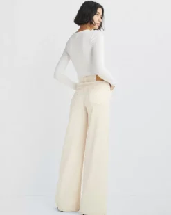 Featherweight Sofie Wide-Leg - Ecru