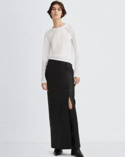Ilana Stretch Leather Skirt