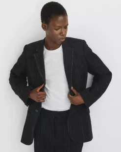 Laurence Striped Wool Blazer