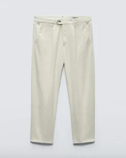 Pleated Cotton Chino