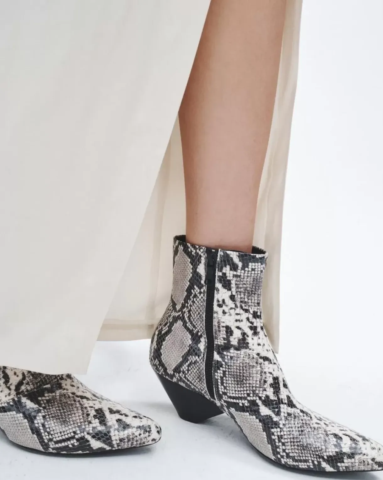 Spire Boot - Snake Printed Leather