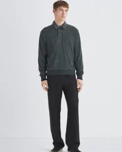 Toweling Long Sleeve Polo